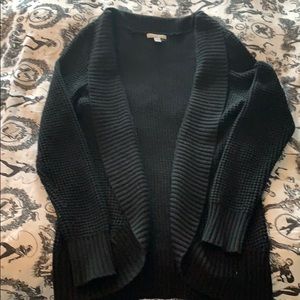 Black cardigan sweater